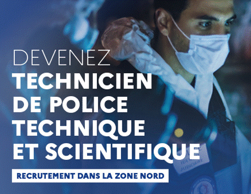 Lire la suite de l'actualité La police nationale recrute des techniciens de police technique et scientifique.