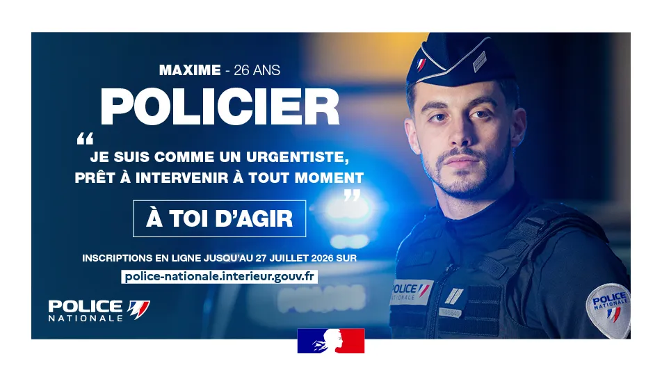 Lire la suite de l'actualité Policier gardien de la paix femme/homme. Plusieurs milliers de postes sur toute la France. A toi d&rsquo;agir !